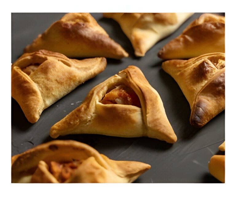 Fatay empanada árabe casera con relleno de carne y limón