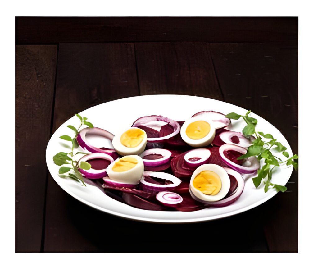 Ensalada de remolacha y huevo