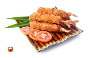 buñuelos de camarones crujientes y dorados