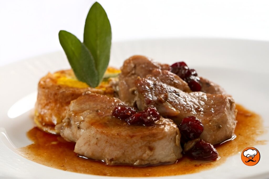Medallones de cerdo con salsa de vino de Oporto