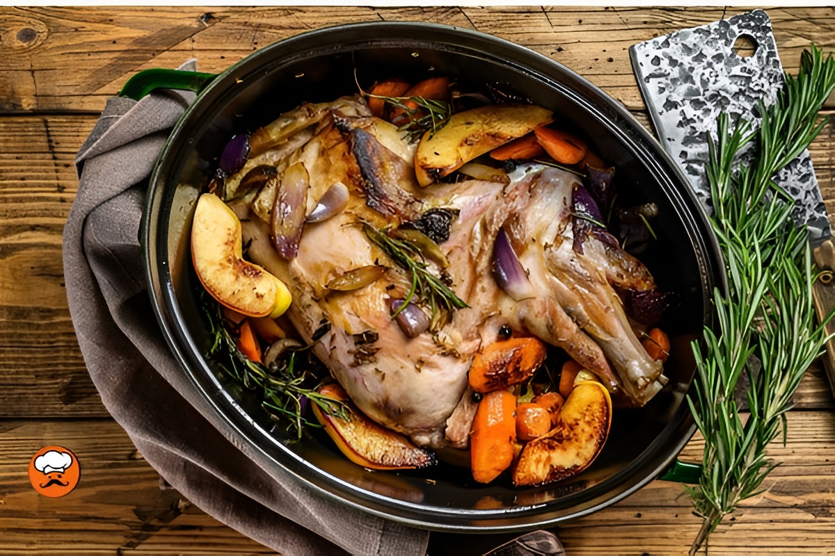 Paletilla de cordero guisada con verduras