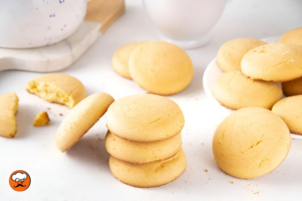 Galletas de mantequilla clásicas caseras recién horneadas